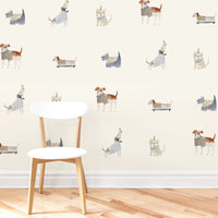 Dog Toss Wall Decal Set - Latte