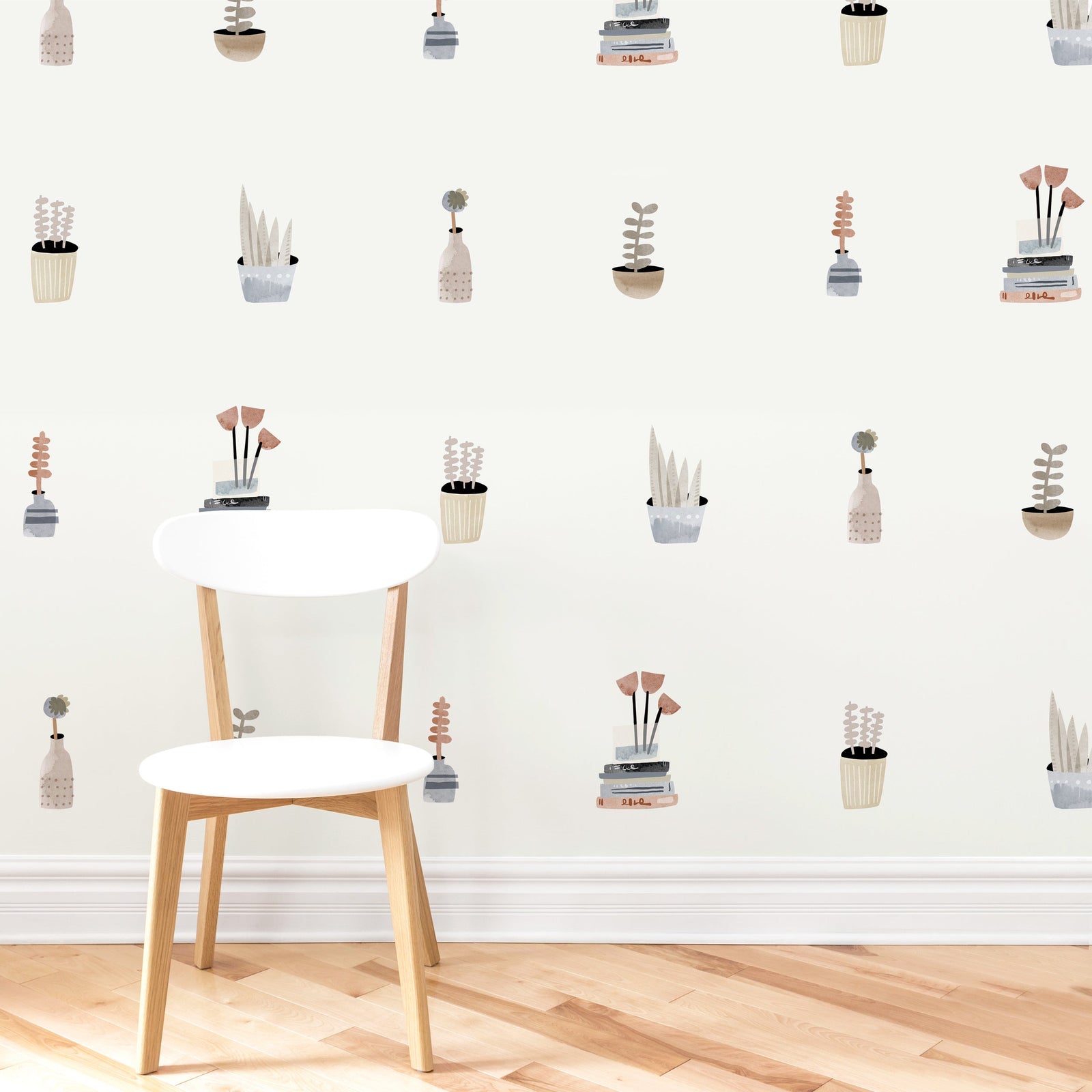 House Plant Toss Wall Decals - Latte