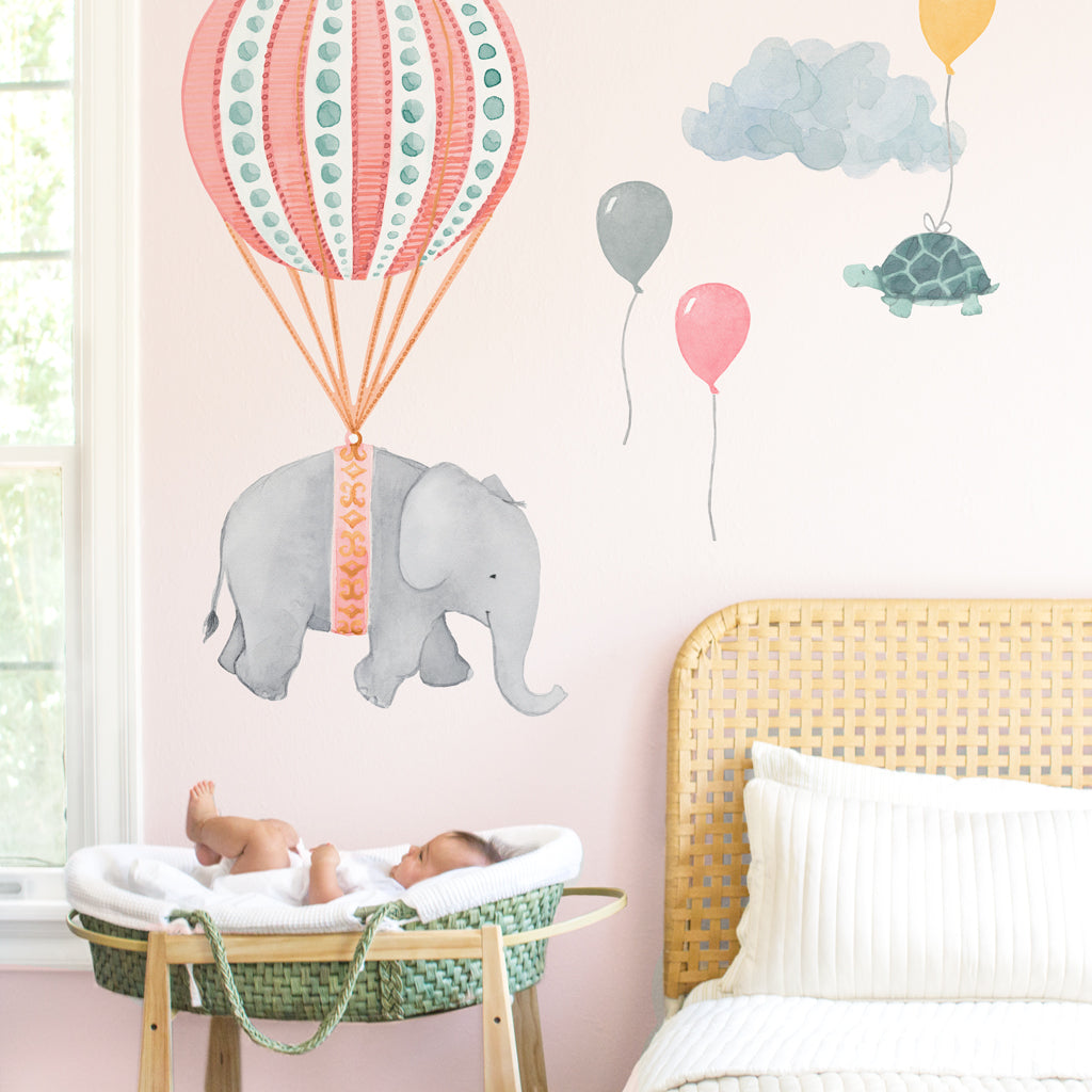 Soaring Friends Wall Decal Set - Pink