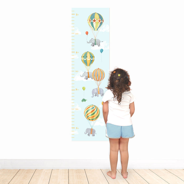 High Flying Elephants Growth Chart Wall Decal - Neutral