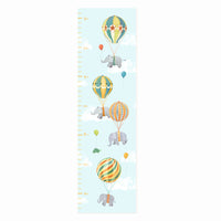 High Flying Elephants Growth Chart Wall Decal - Neutral