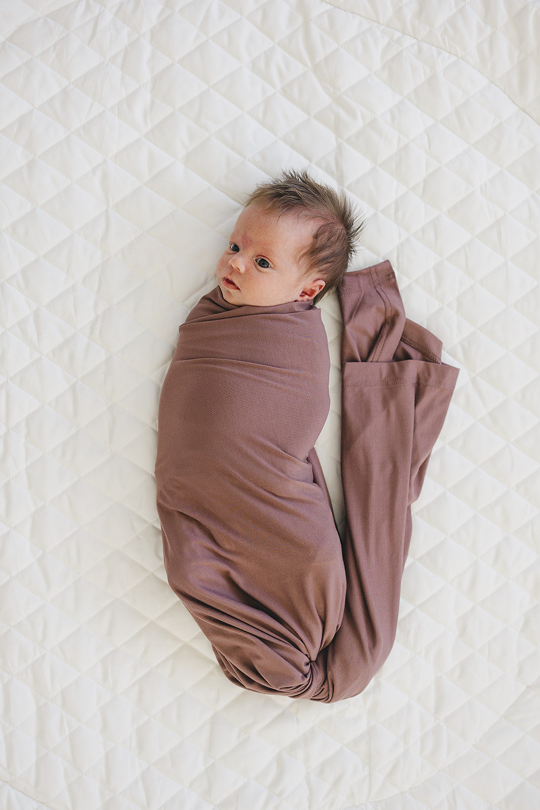 Plum Bamboo Stretch Swaddle Blanket