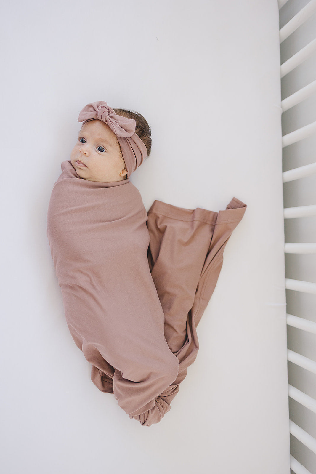 Dusty Rose Bamboo Stretch Swaddle Blanket