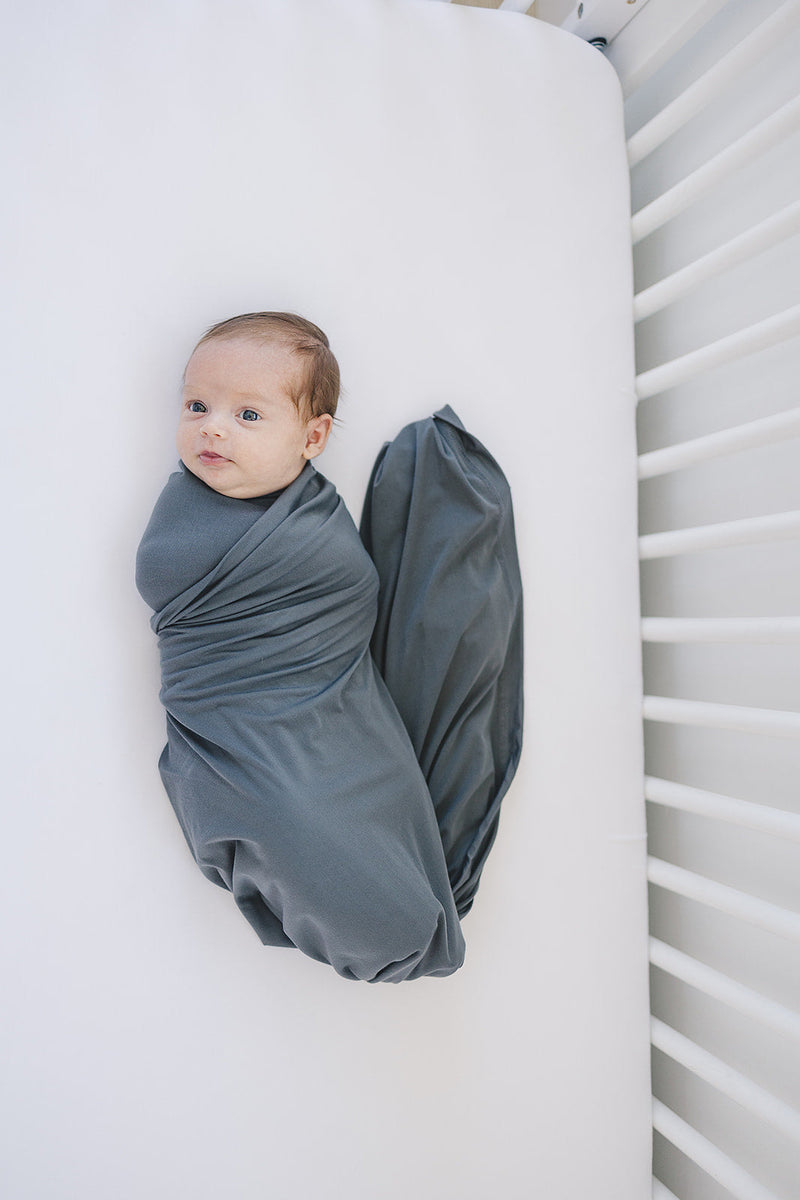 Charcoal Bamboo Stretch Swaddle Blanket
