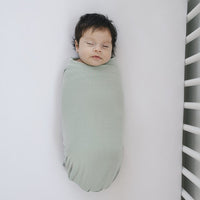 Sage Bamboo Stretch Swaddle Blanket