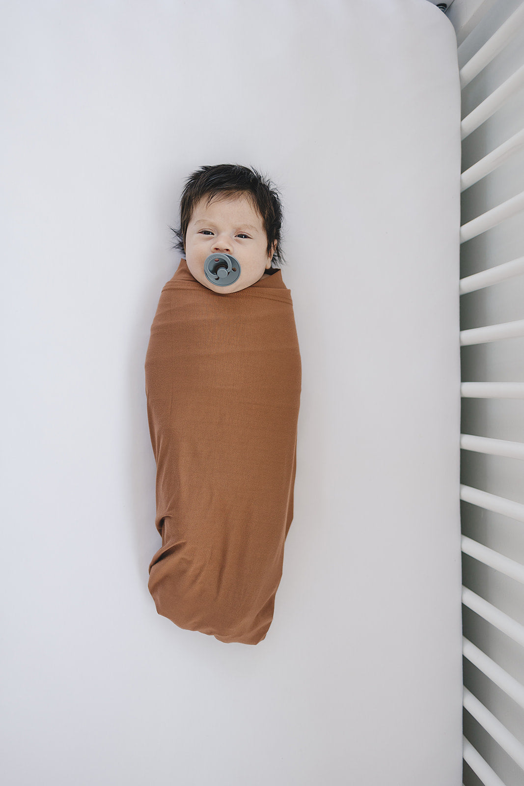 Rust Bamboo Stretch Swaddle Blanket