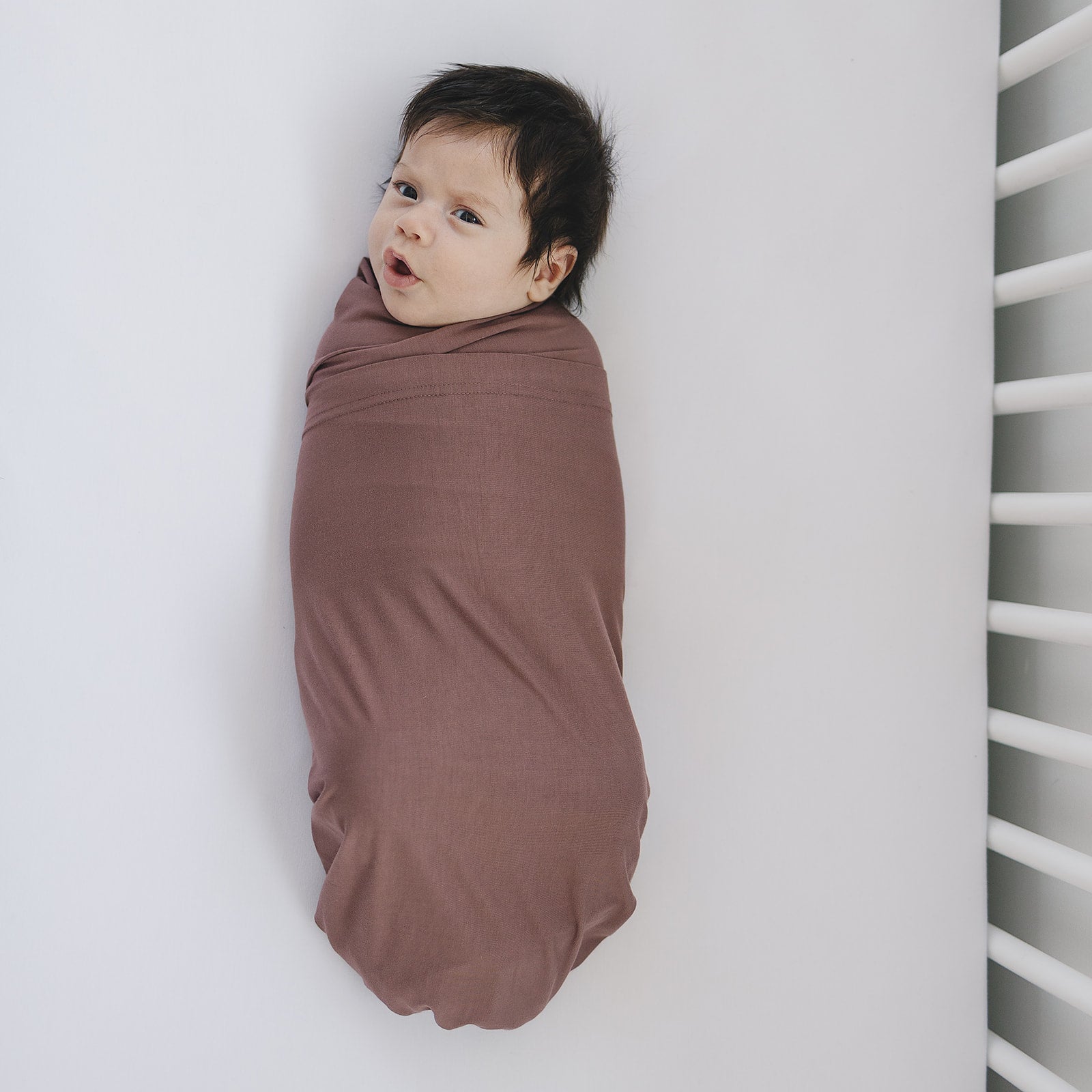 Plum Bamboo Stretch Swaddle Blanket