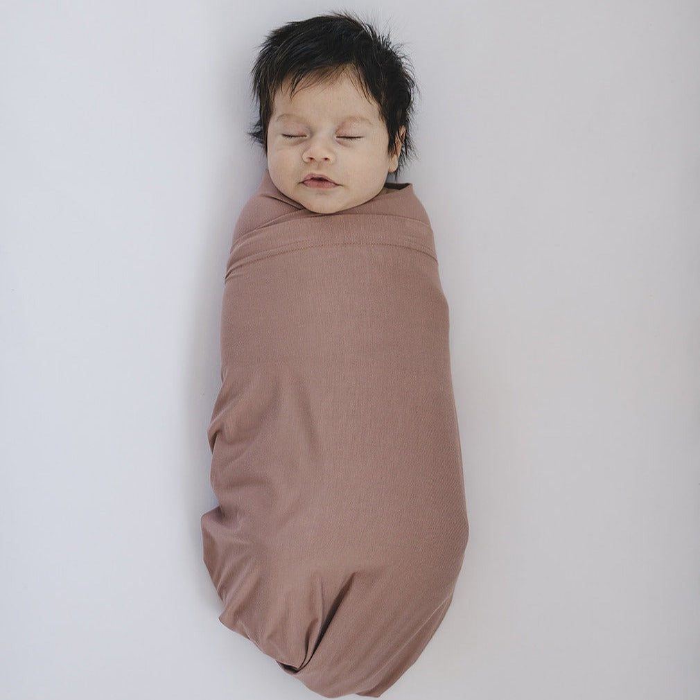 Dusty Rose Bamboo Stretch Swaddle Blanket