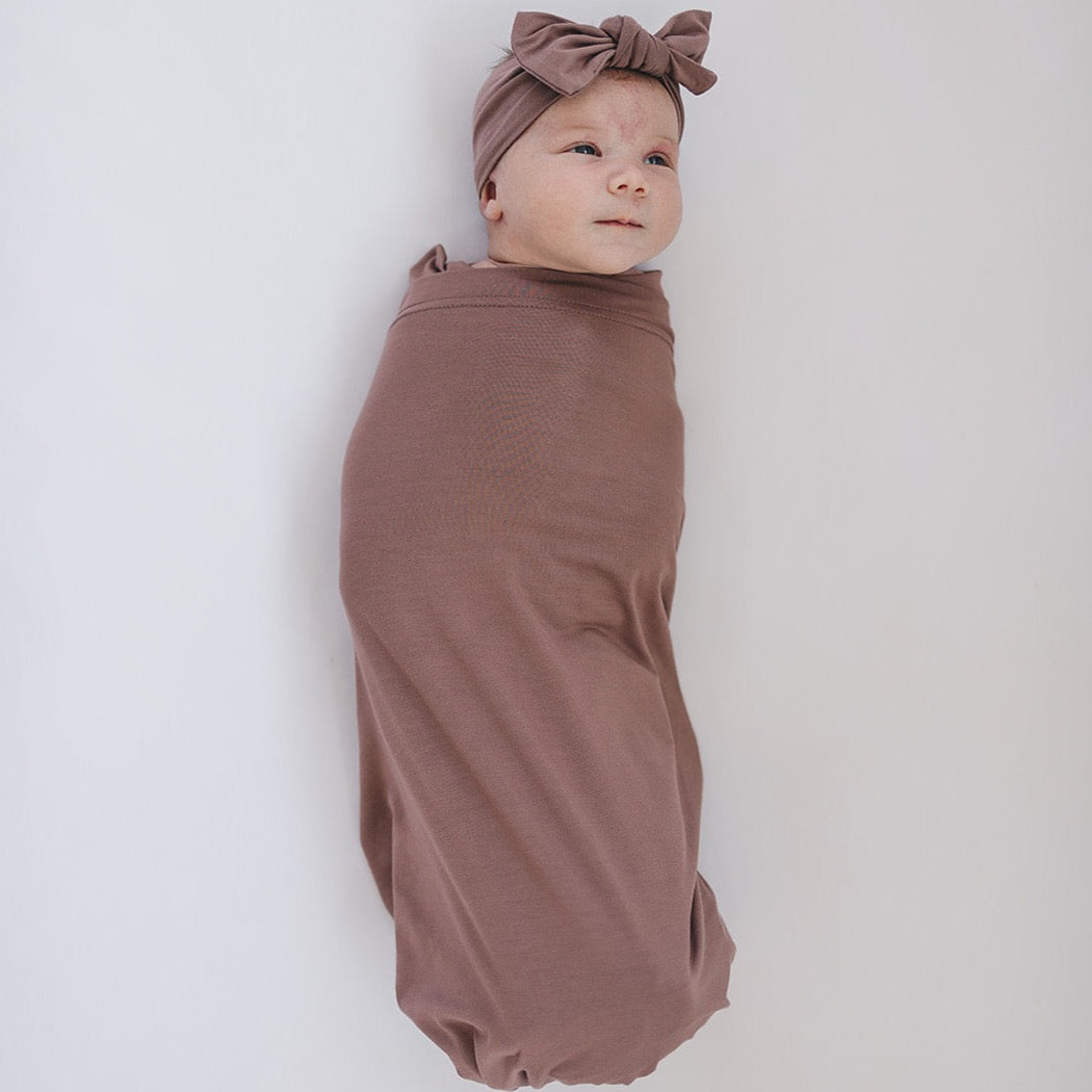 Plum Bamboo Stretch Swaddle Blanket