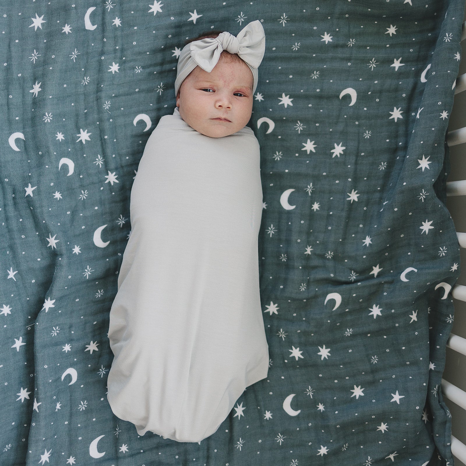 Stone Bamboo Stretch Swaddle Blanket