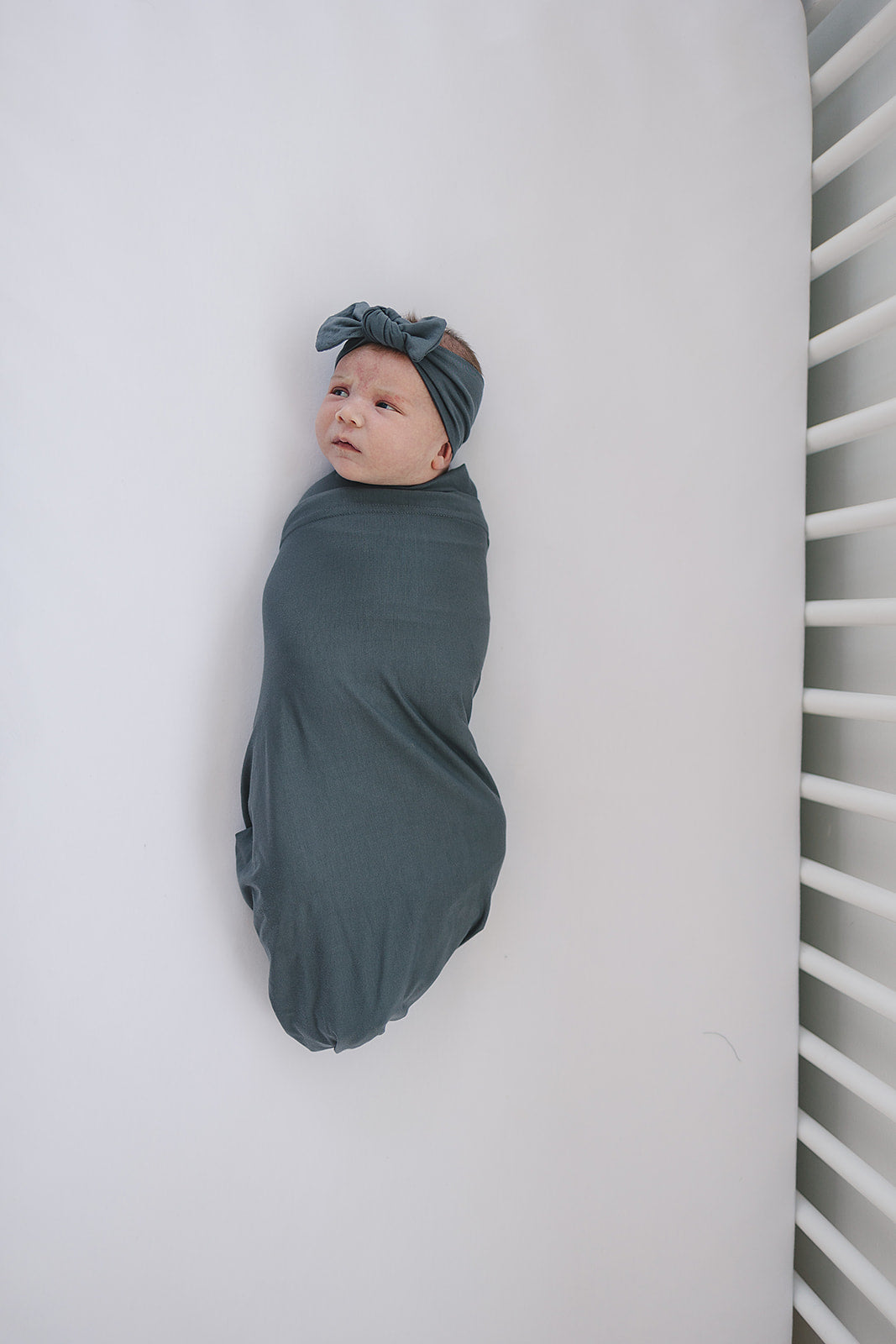 Charcoal Bamboo Stretch Swaddle Blanket