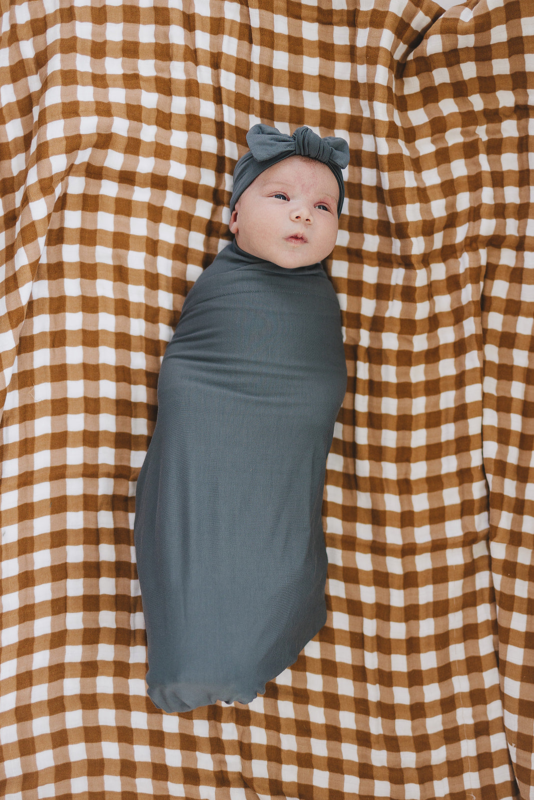 Charcoal Bamboo Stretch Swaddle Blanket