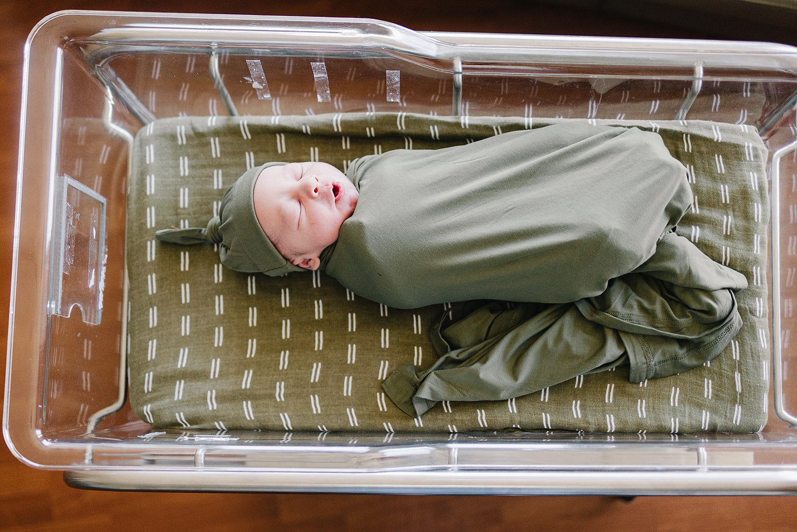 Olive Bamboo Stretch Swaddle Blanket