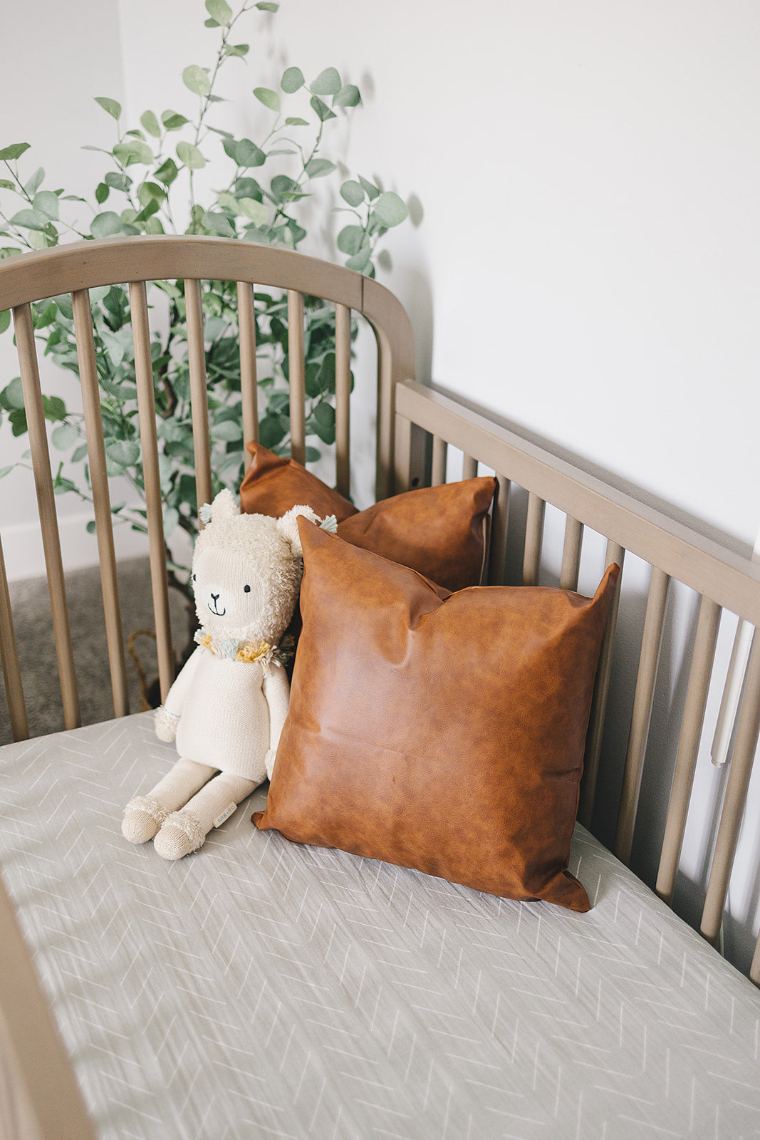 Rust colored crib on sale sheet