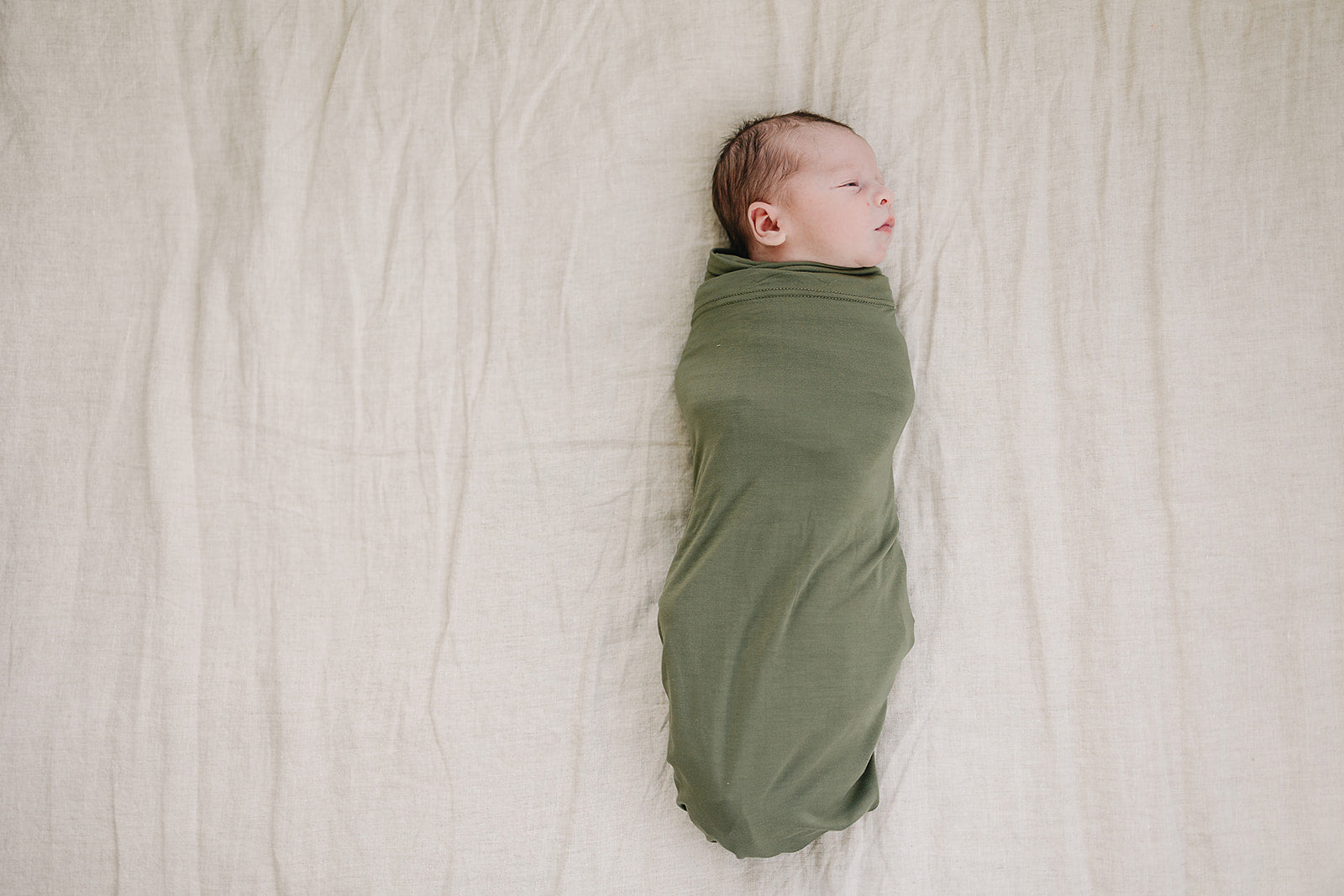 Olive Bamboo Stretch Swaddle Blanket