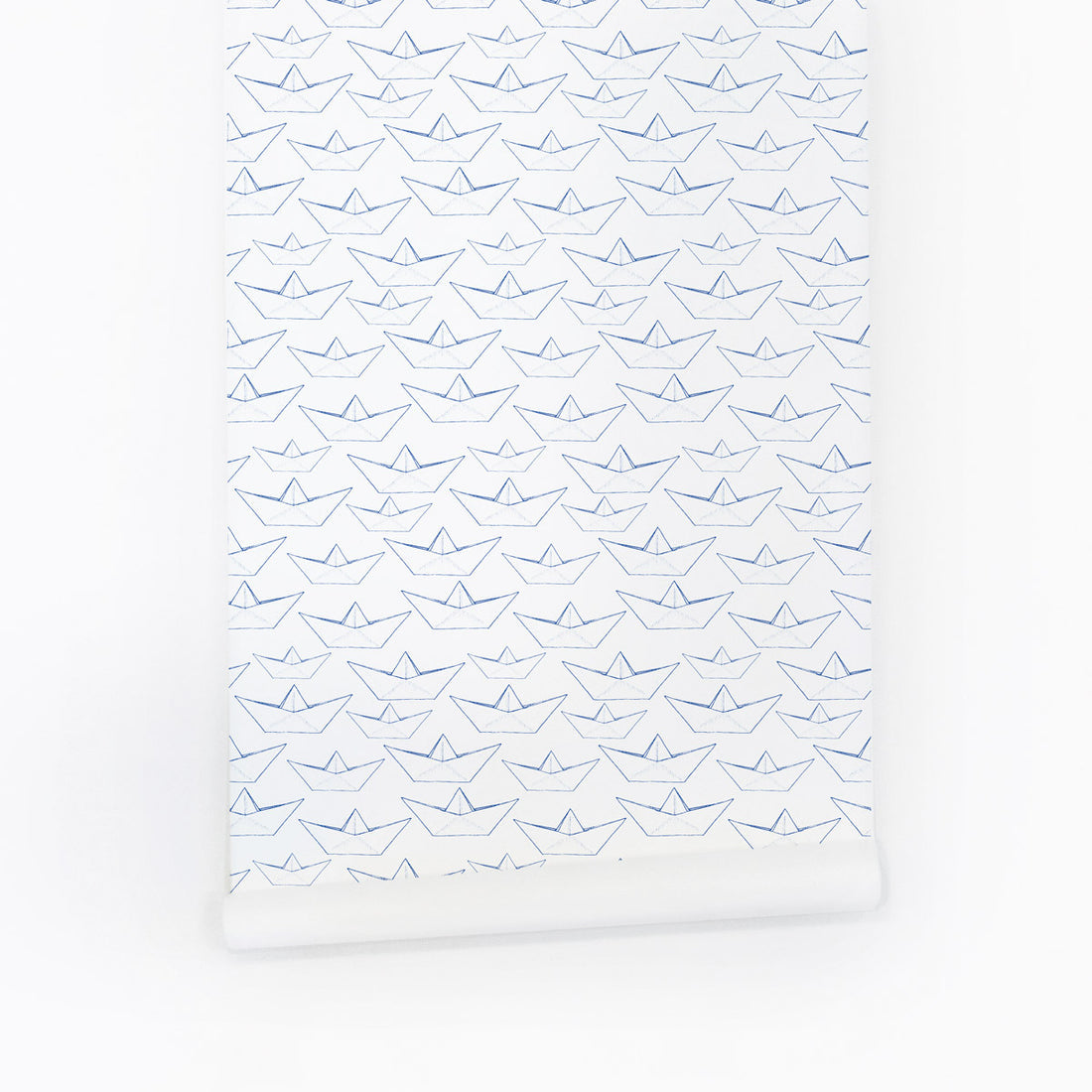 Paper Boats Nautical Wallpaper