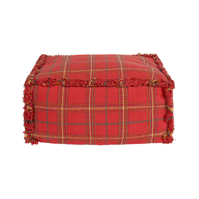 Tartan Plaid Handloomed Pouf