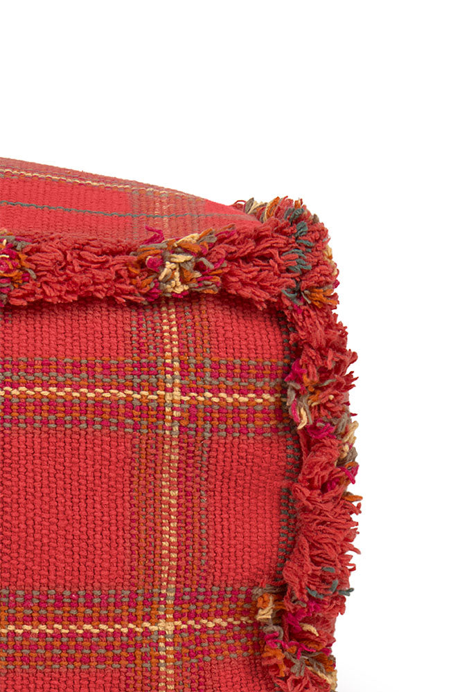 Tartan Plaid Handloomed Pouf