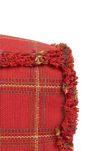 Tartan Plaid Handloomed Pouf