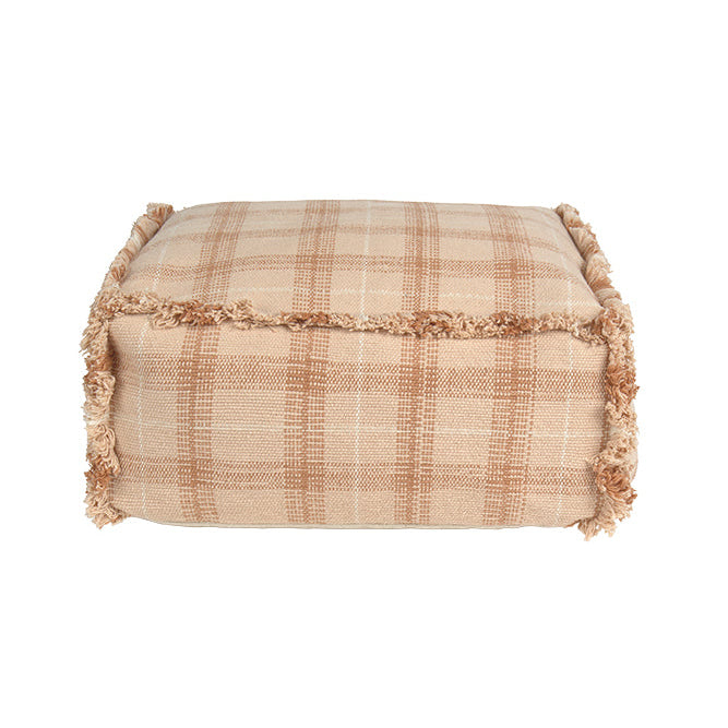 Tartan Plaid Handloomed Pouf