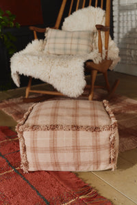 Tartan Plaid Handloomed Pouf