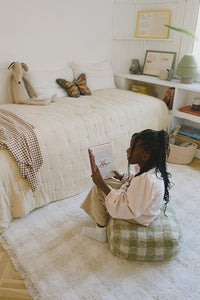 Vichy Checked Pouf