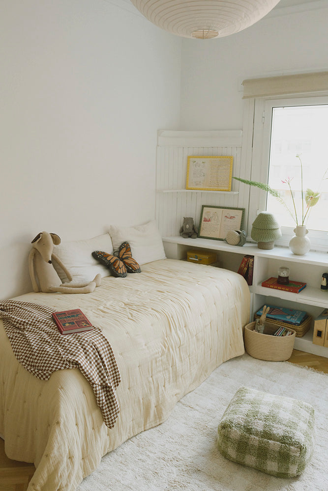 Vichy Checked Pouf
