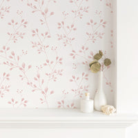 Pink Wildflower Foliage Wallpaper