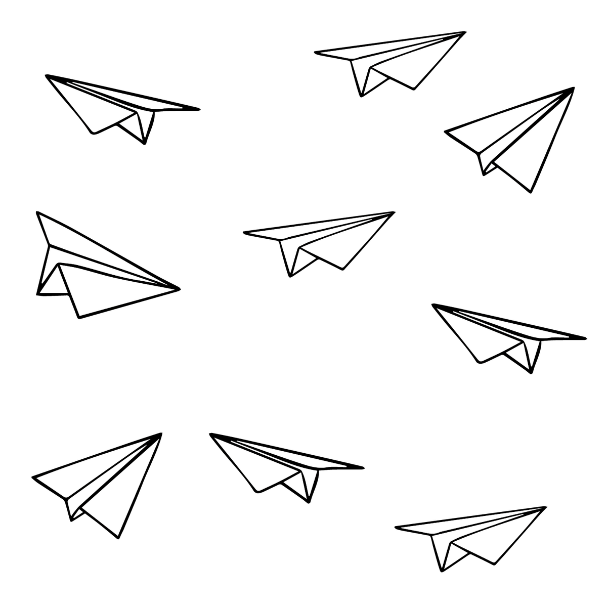Paper Plane Wall Decals