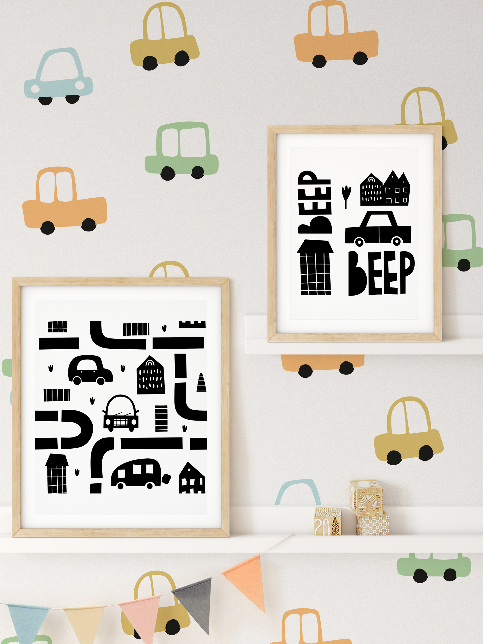 Pastel Car Wall Decals