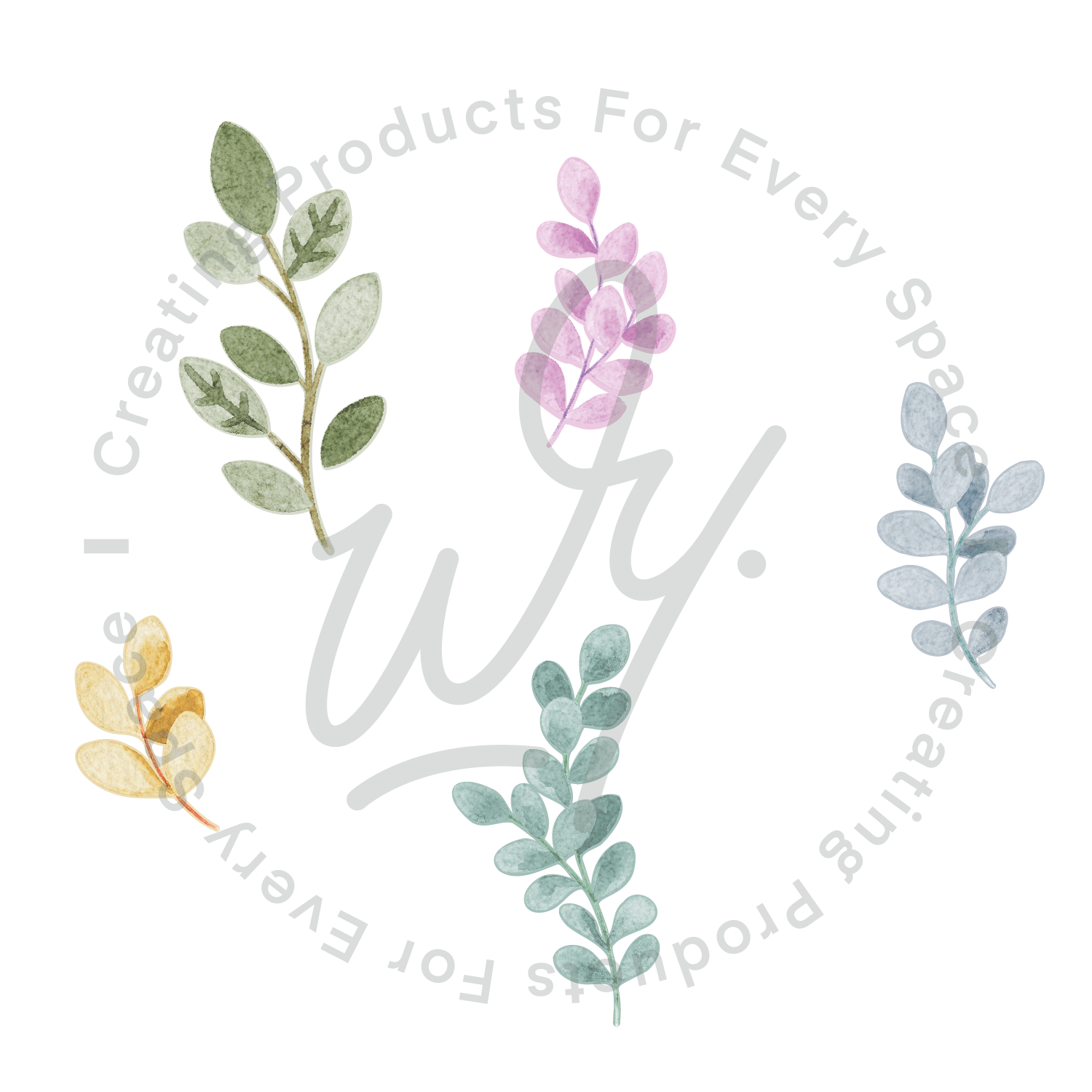 Pastel Leaf Wall Decals