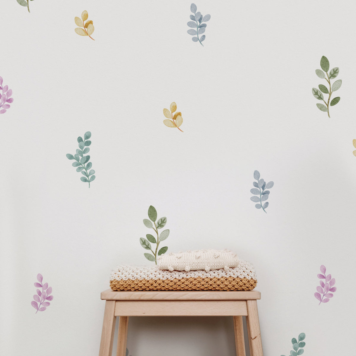 Pastel Leaf Wall Decals
