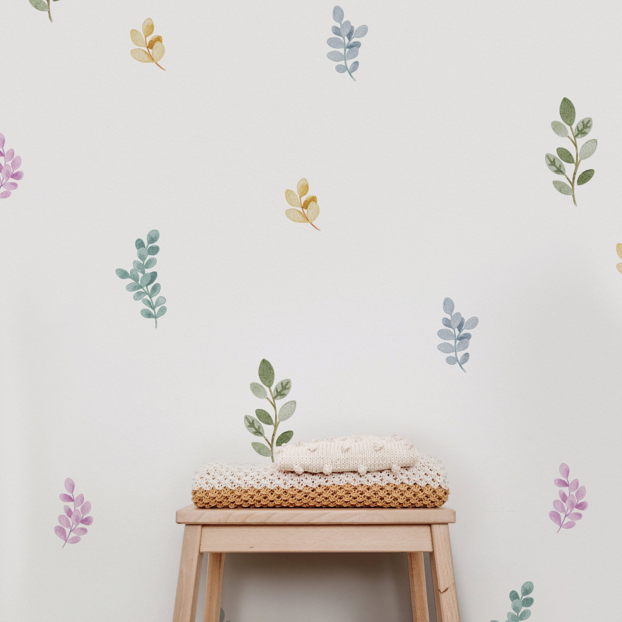 Pastel Leaf Wall Decals