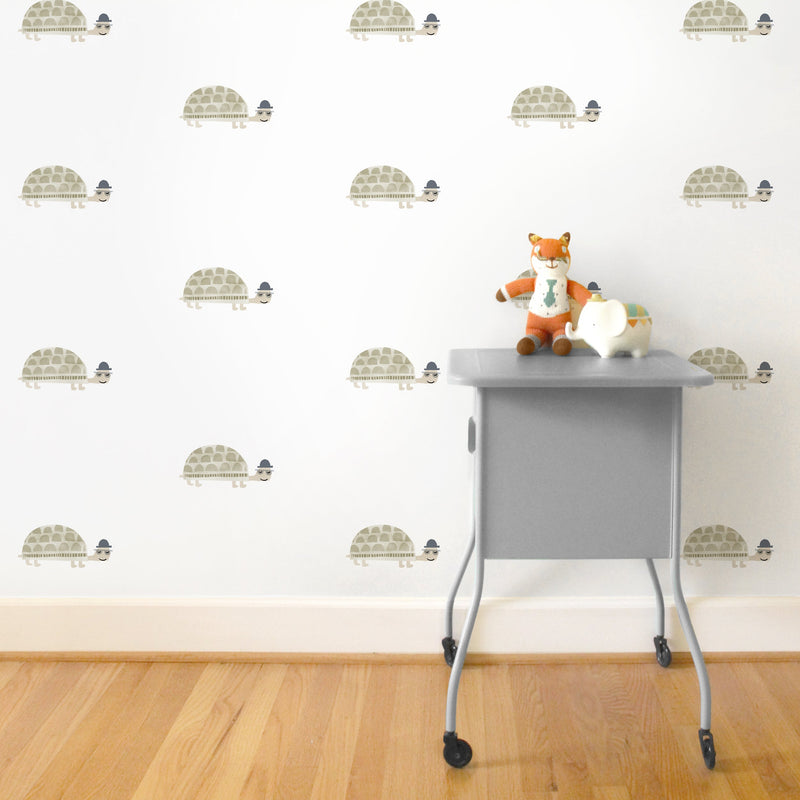 Pet Turtle Toss Wall Decal Set - Latte