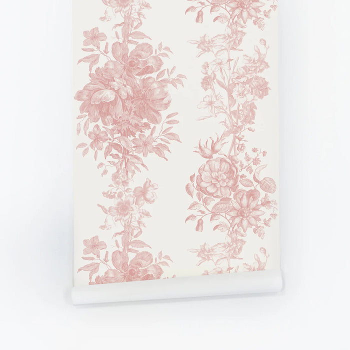 Pink Toile Wallpaper