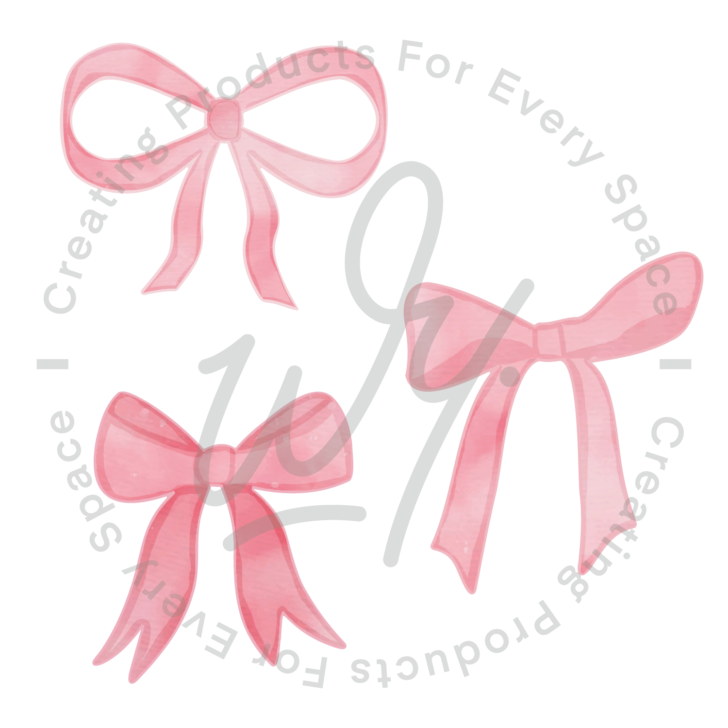 Pink Bow Wall Decals