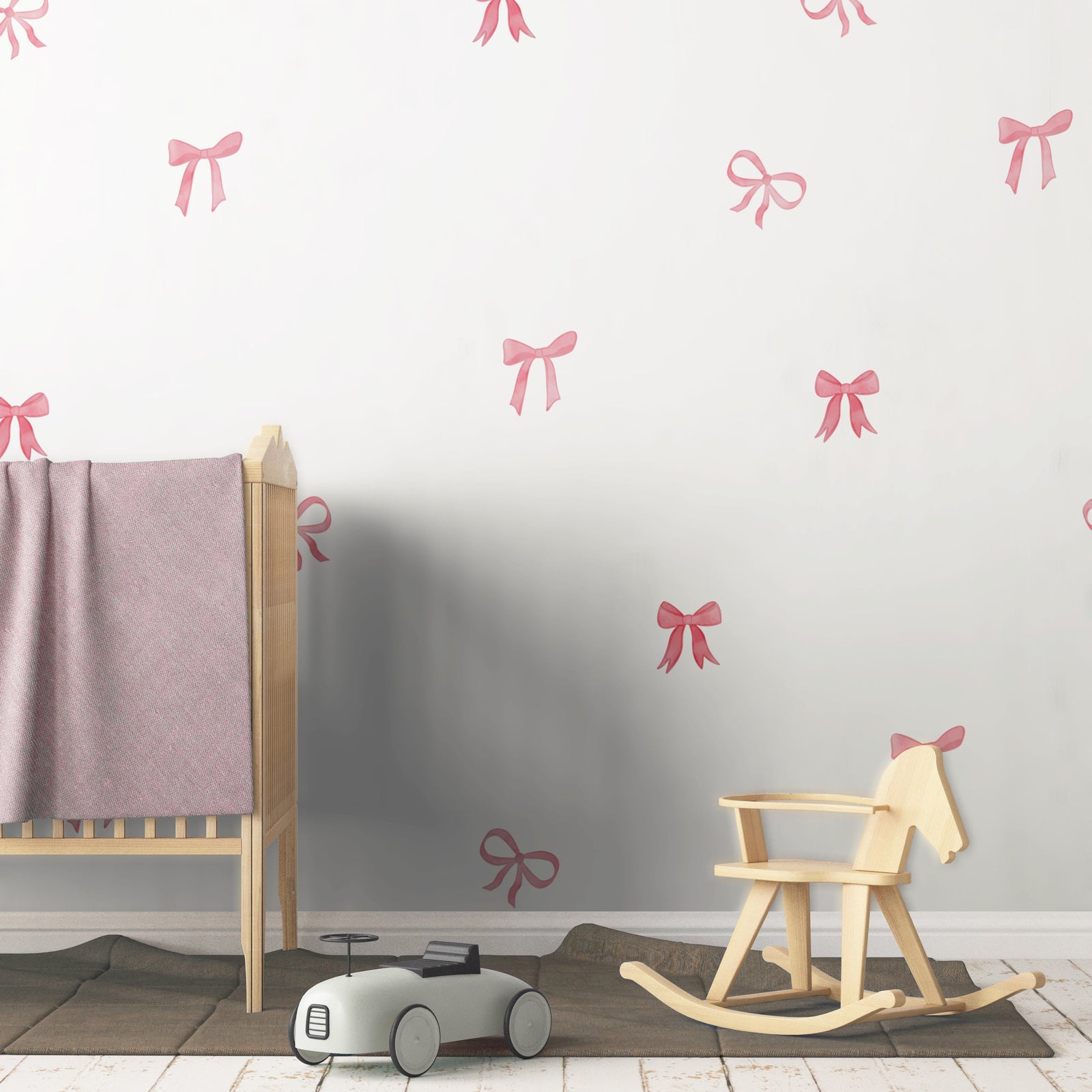 Pink Bow Wall Decals