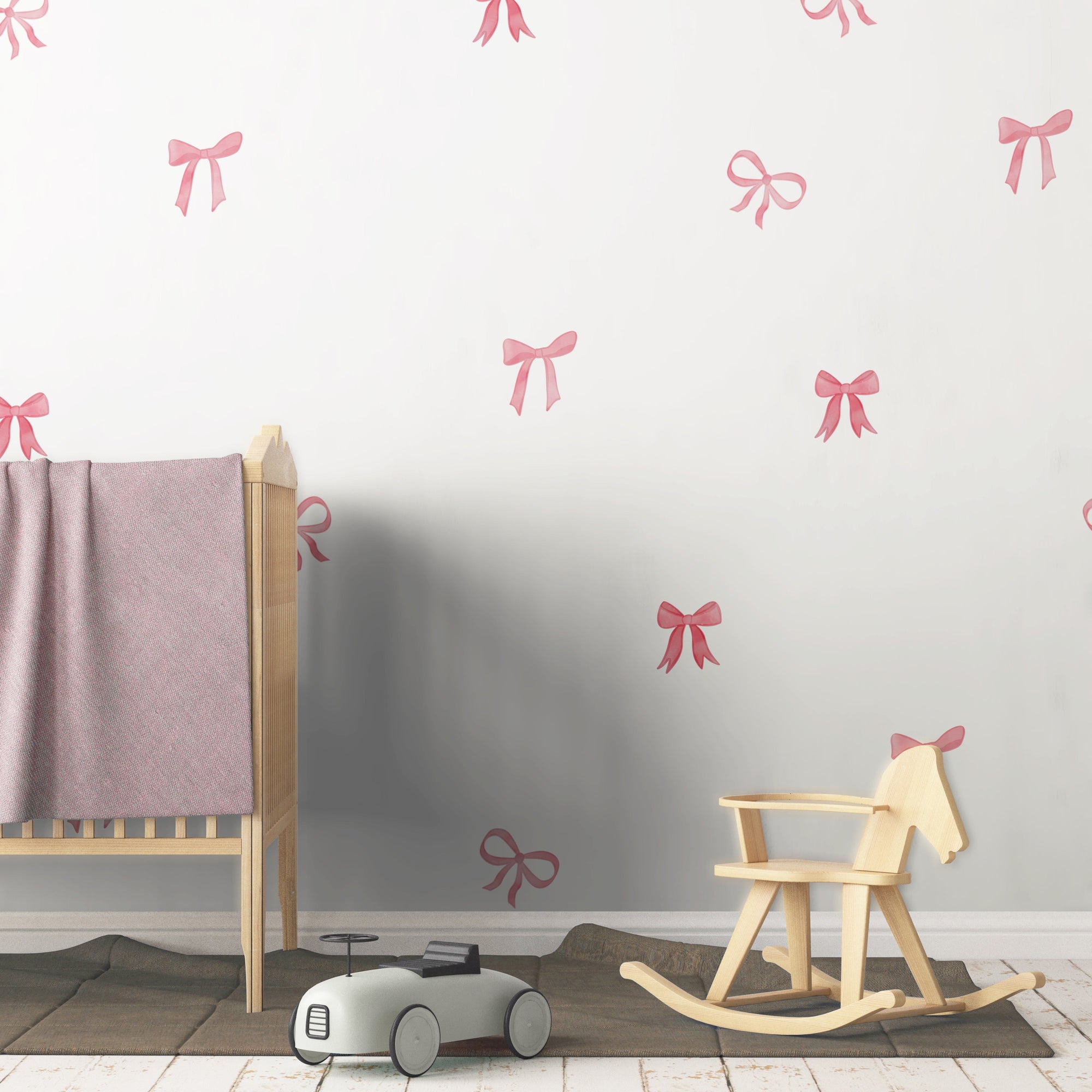 Pink Bow Wall Decals