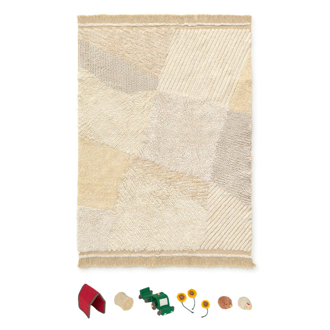 Farm Fields Washable Play Rug