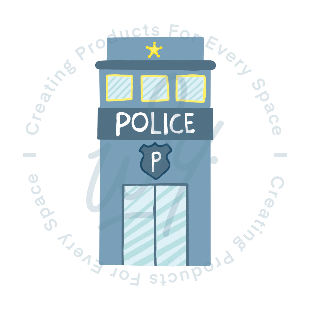 Police Station Wall Decal