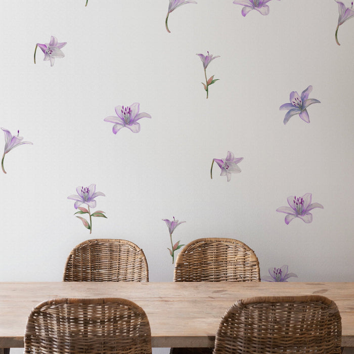 Purple Lillies Wall Decal Set