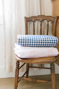 Ribbon Quilted Crib Blanket