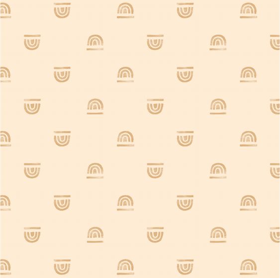 Rainbow Stamp Padded Play Mat - Cream