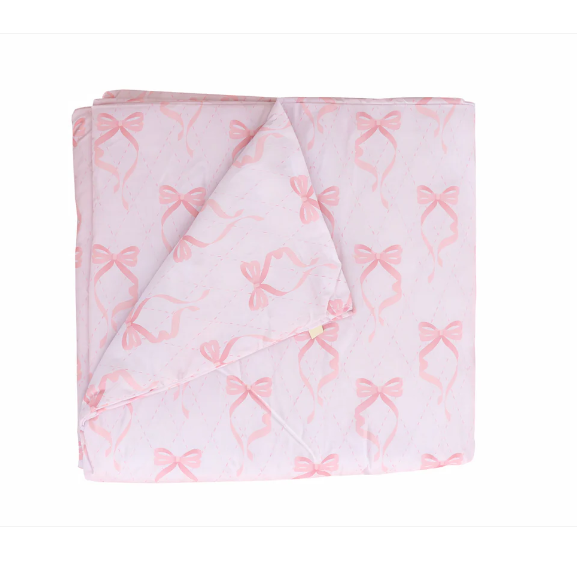 Ribbon Quilted Crib Blanket