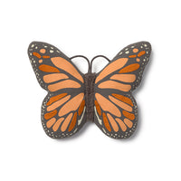 Black and Orange Butterfly Pillow