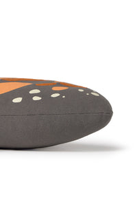 Side view of Black and Orange Butterfly Pillow