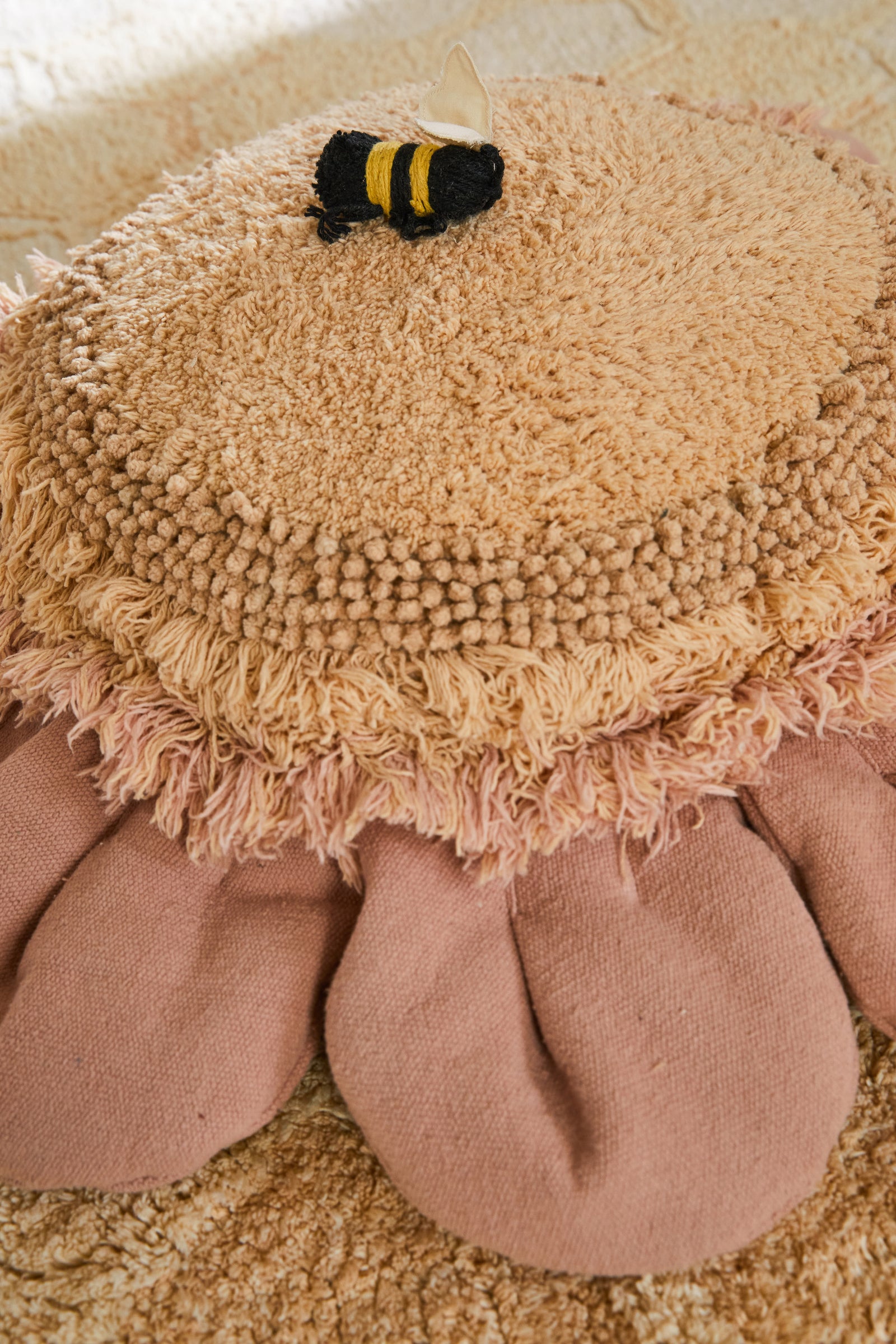 Pink Daisy Floor Cushion