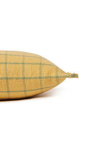 Yellow checkered pillow 