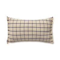 Checkered pillow with fringed edges 