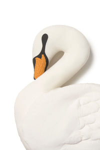 Swan Pillow Embroidery Details